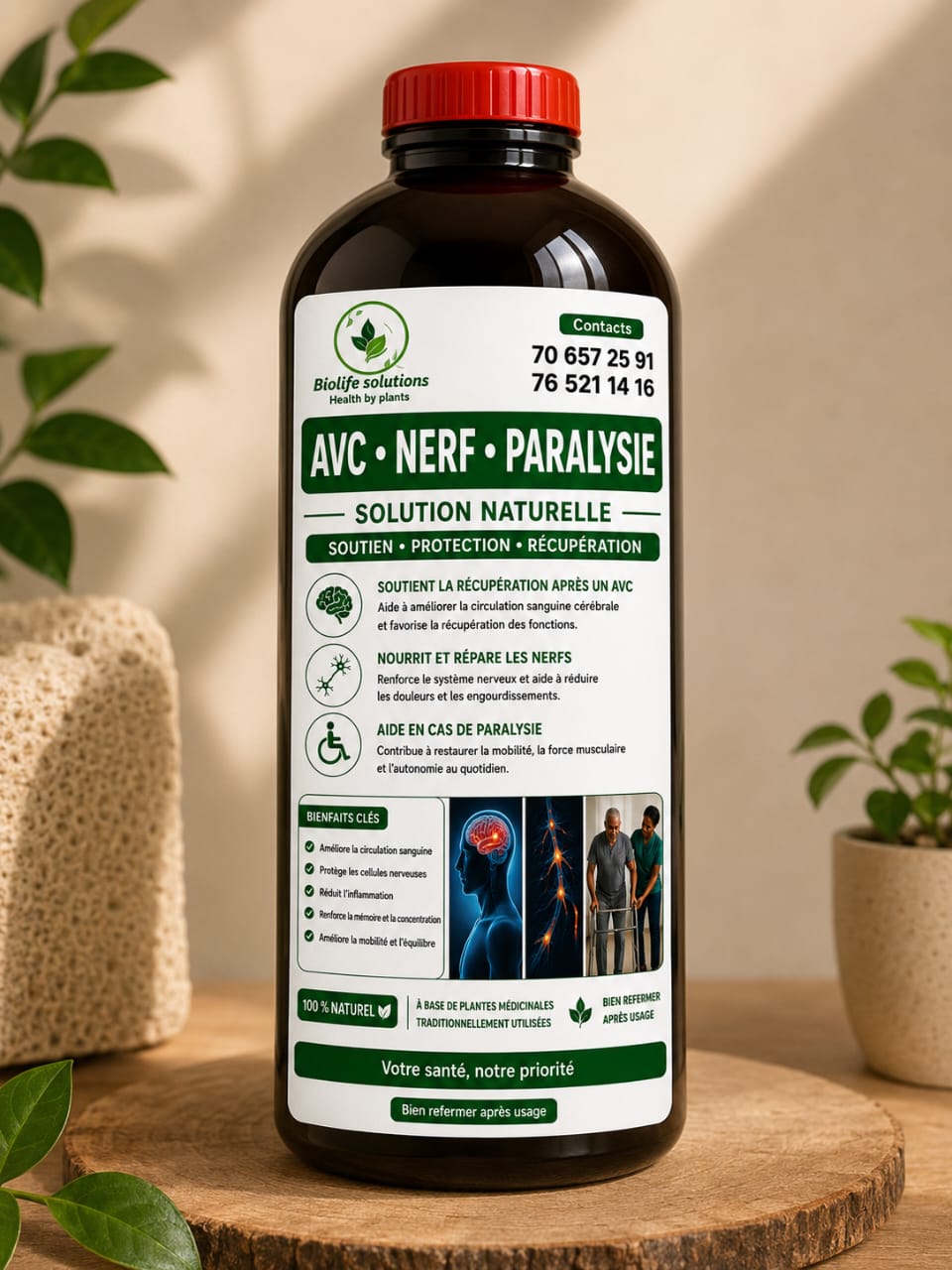 AVC, NERF, PARALYSIE